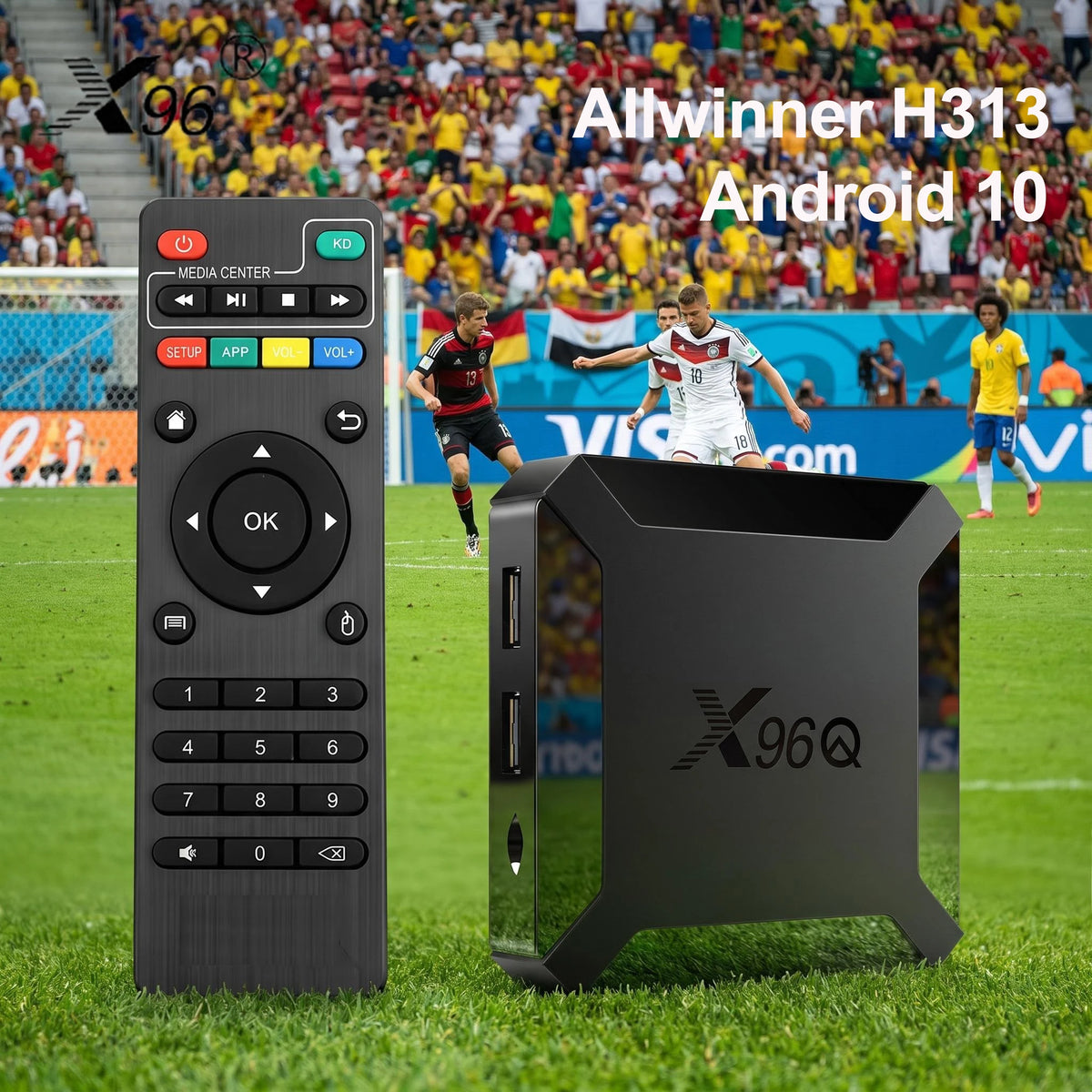 TV Box X96Q Smart Android 10 TV Box 2GB 16GB Allwinner H313 Quad Core 4K Home Theater Fast Set Top Box Media Player
