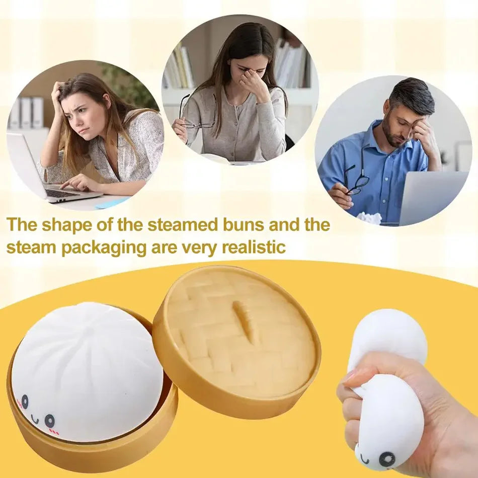 Glitter Dumpling Squishy Stress Relief Toy with Box