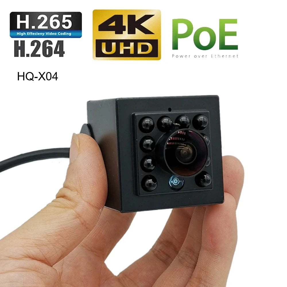 8MP PoE 4K DomeCamera met microfoon en Onzichtbaar IR Nachtzicht