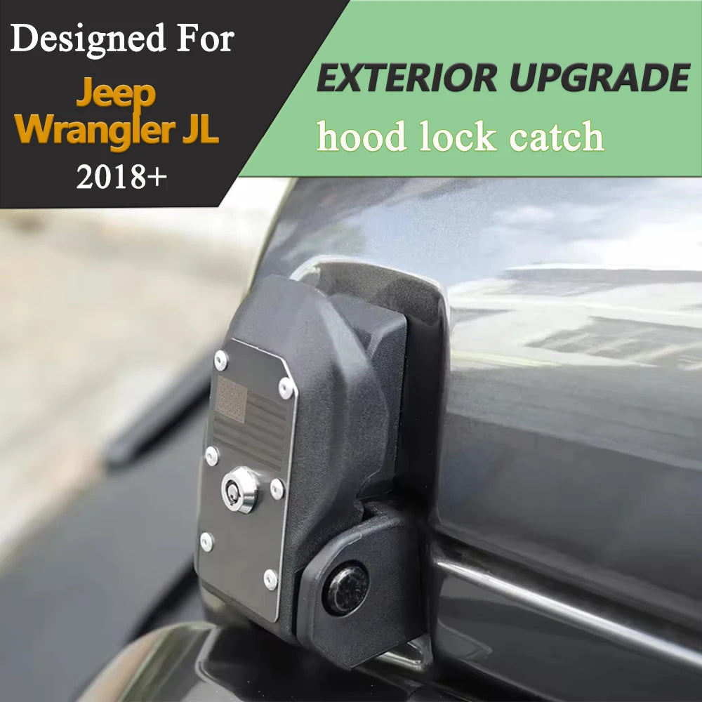 Hood Latches Lock Catch for Jeep Wrangler JL JLU 4XE Rubicon Sahara Sport Gladiator JT 2018-2025 Protection Car Accessories