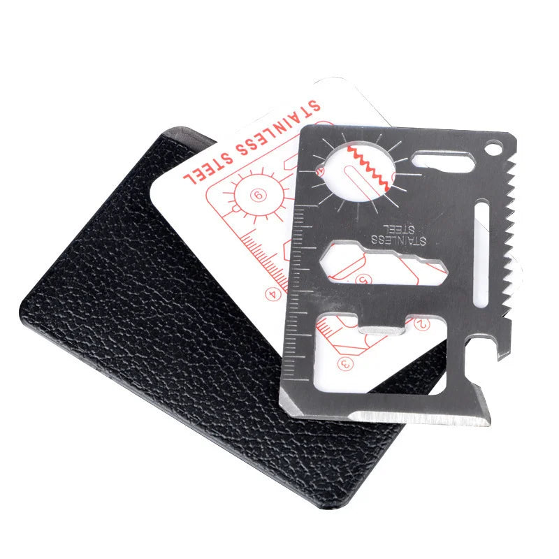 1PC EDC Pocket Tools Credit Card Knife Stainless Steel Beer Opener Multipurpose Outdorr Camping Hiking Hunting Survival Gear 
