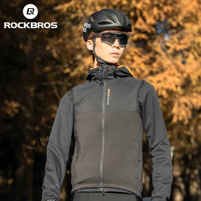 Winter Thermal Cycling Vest Windproof Fleece Sleeveless Jacket
