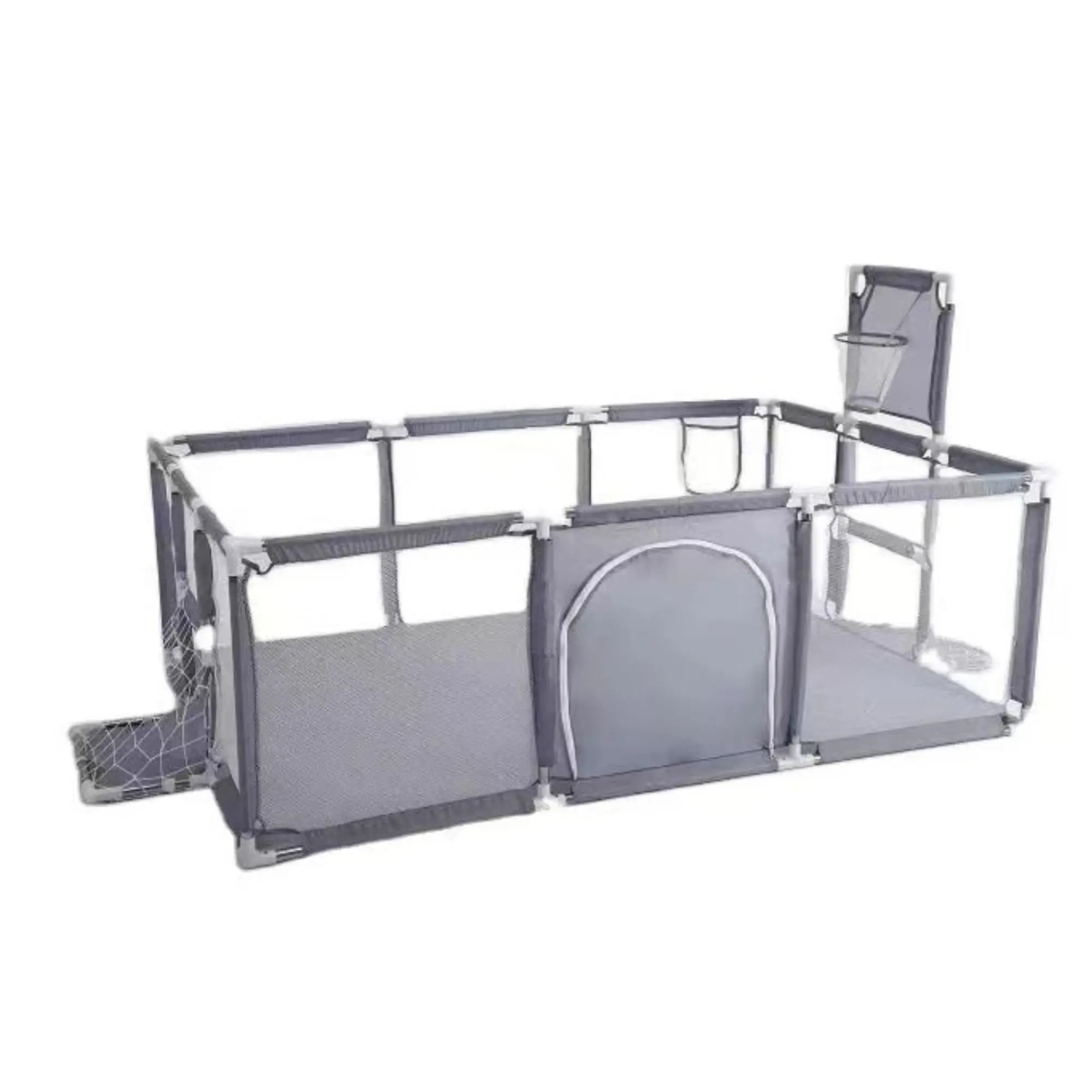 Baby Playpen Indoor Safety Playground with Basketball Hoop