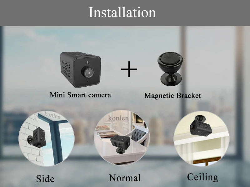 Smart Life Mini WIFI Battery IP Camera Tuya Small Body Nanny Monitor Wireless 1080P Home Google Alexa Video Security Protection