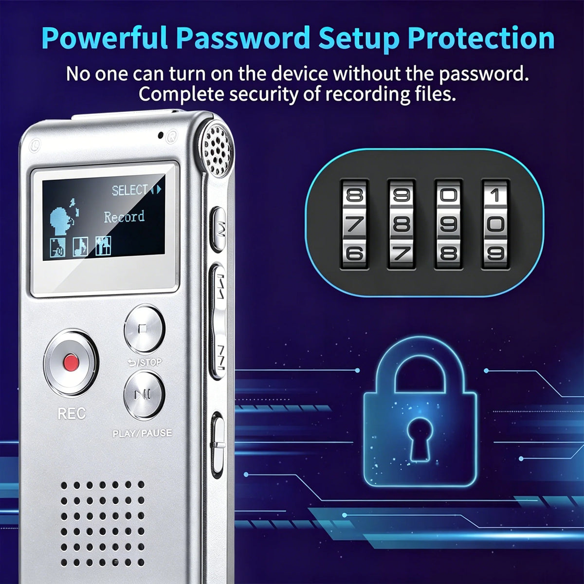 N288 8GB Voice Recorder with Playback