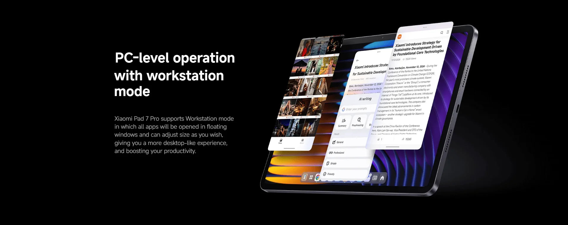 Global Version Xiaomi Pad 7 Pro 128GB 256GB 512GB Snapdragon 8s Gen 3 11.2" 3.2K 144Hz Screen 8850mAh Mi Tablet Xiaomi Pad 7Pro