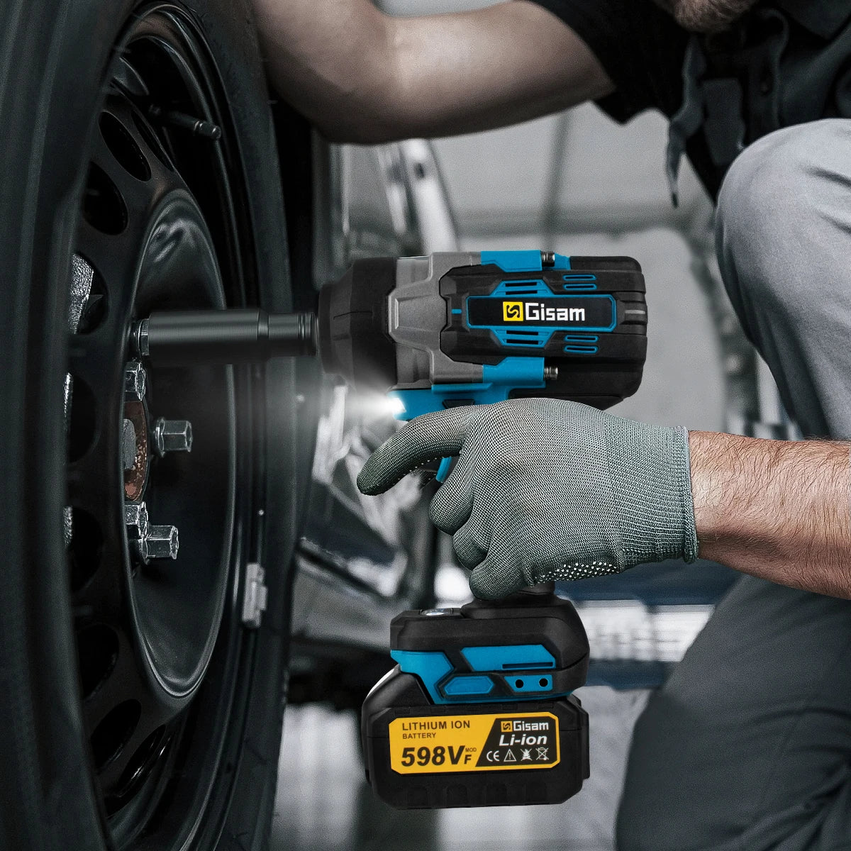 Gisam 2800N.M bezkefkový elektrický kľúč pre batérie Makita 18V