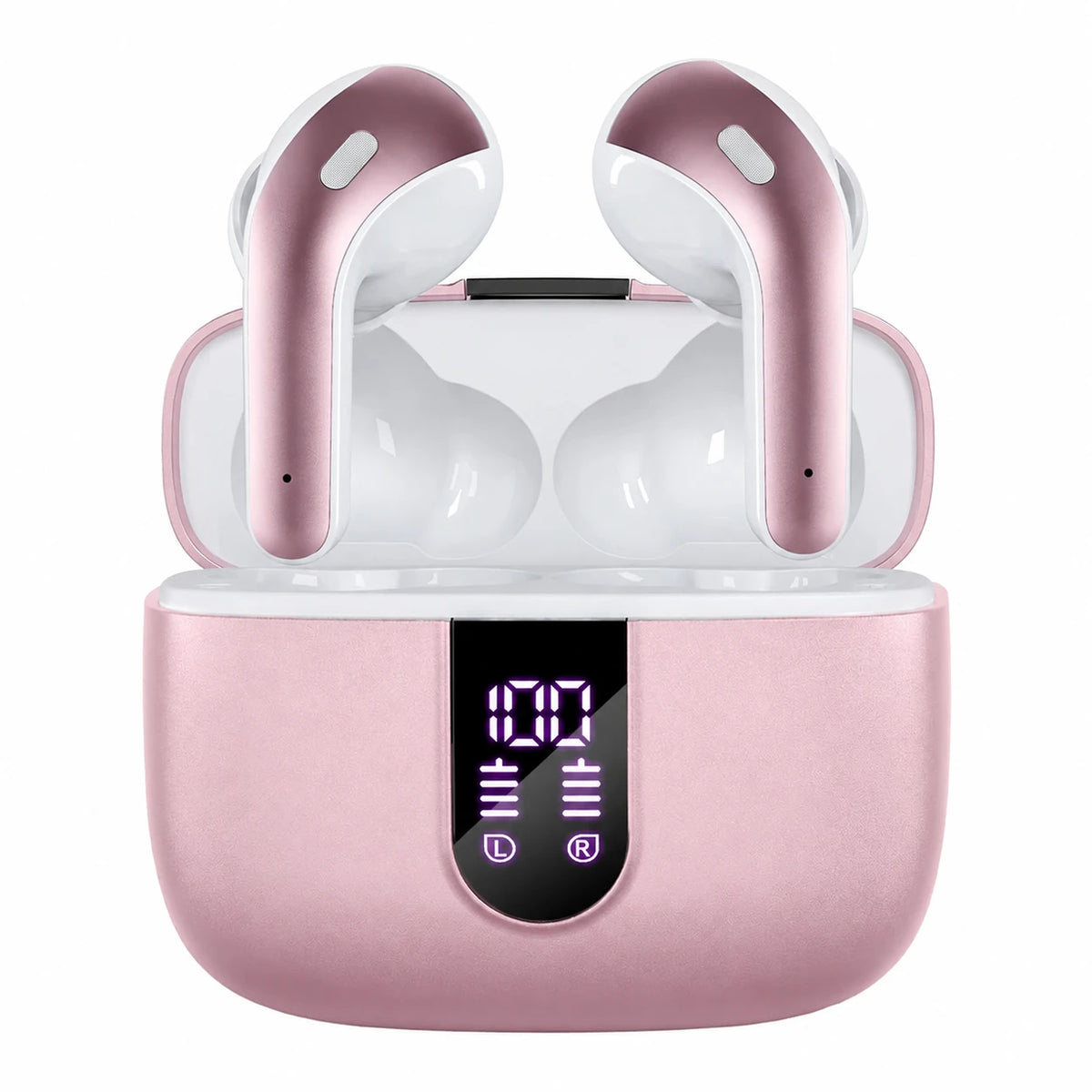 Wireless earbuds and charging case