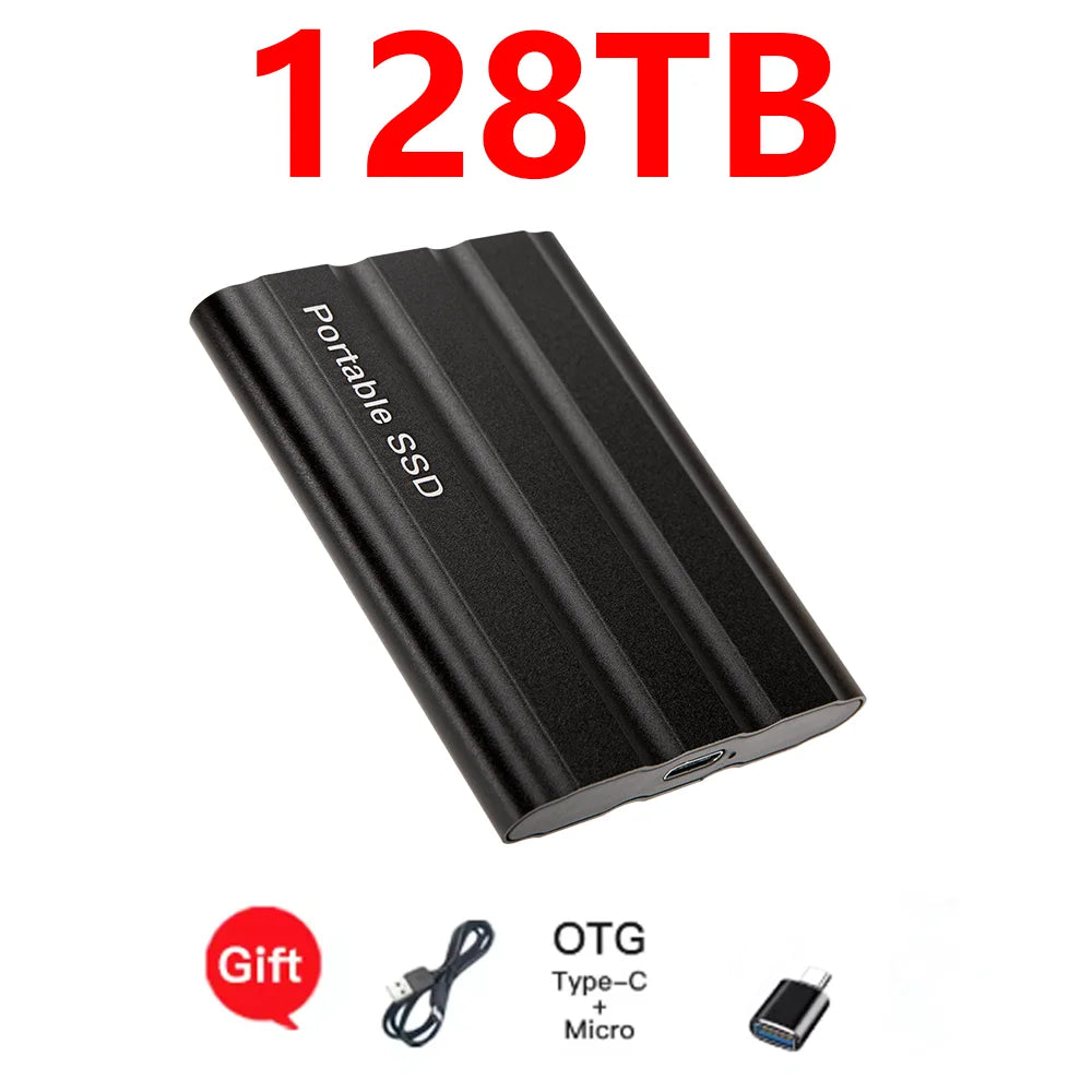 Reliable Slim Storage Device Portable External SSD 1TB 4TB 16TB 128TB High Speed for Notebook Laptop PC Usage