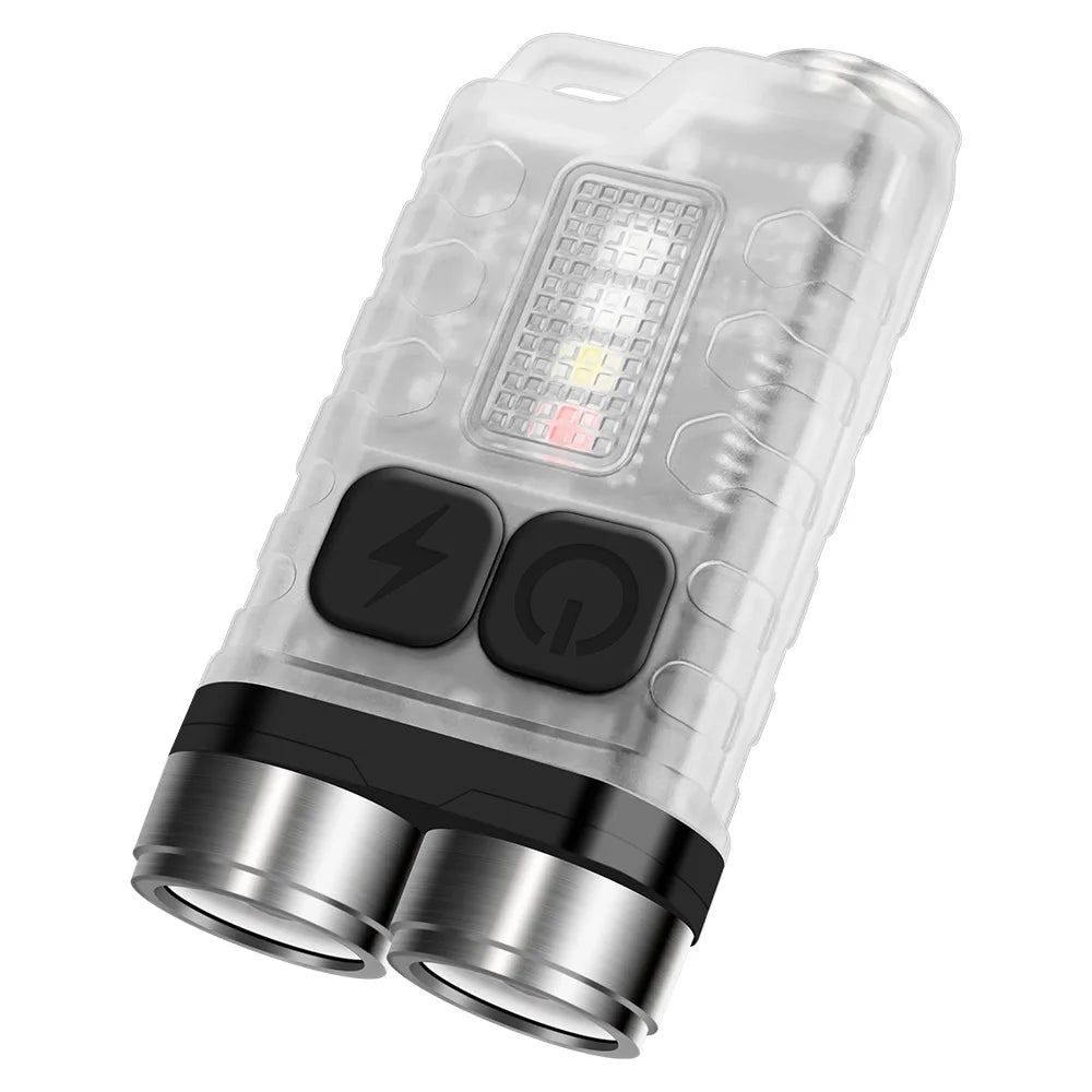 BORUiT V3 UV LED nabíjateľná vrecková baterka na kľúče EDC