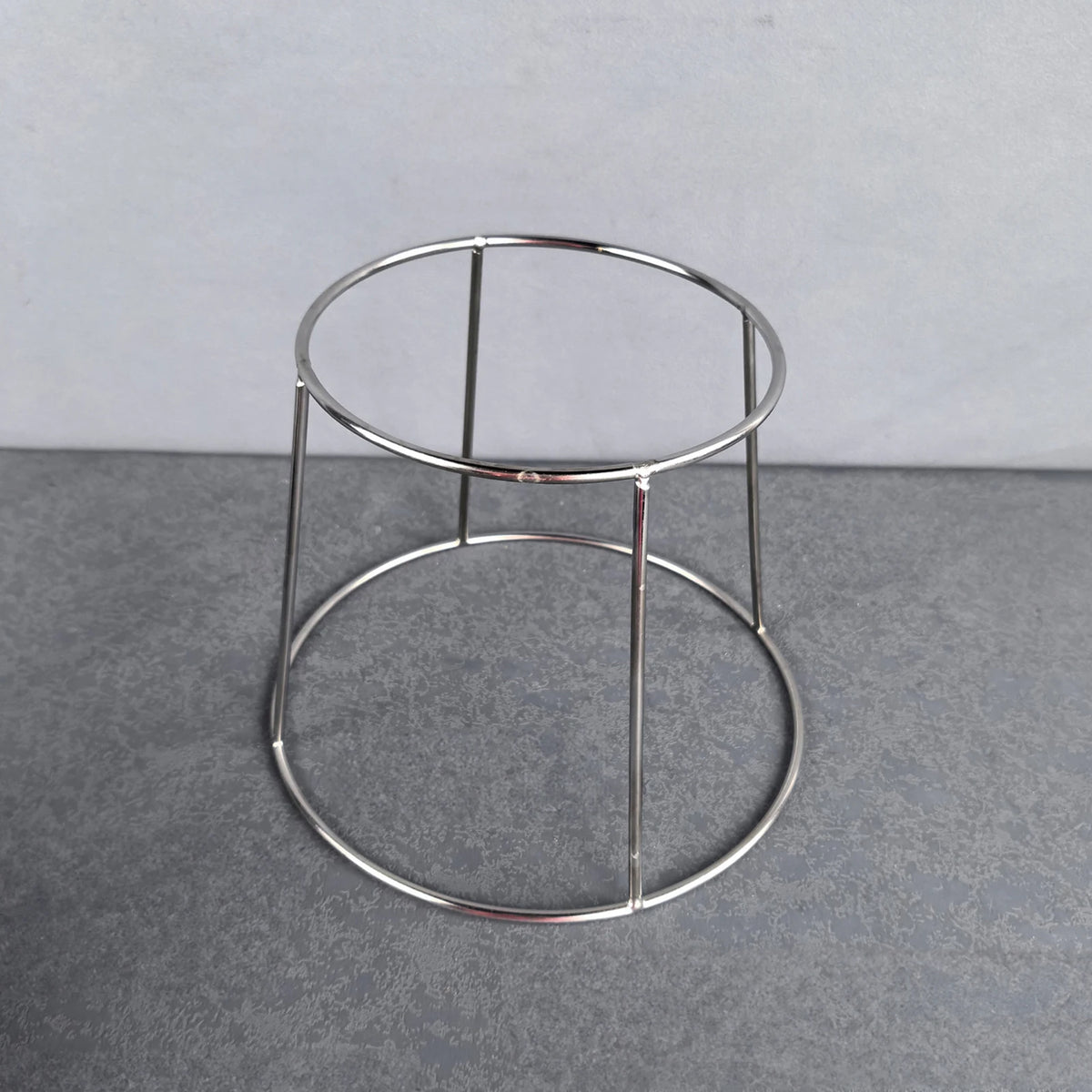 2-Tier Round Stainless Steel Serving Stand for Cakes and Snacks