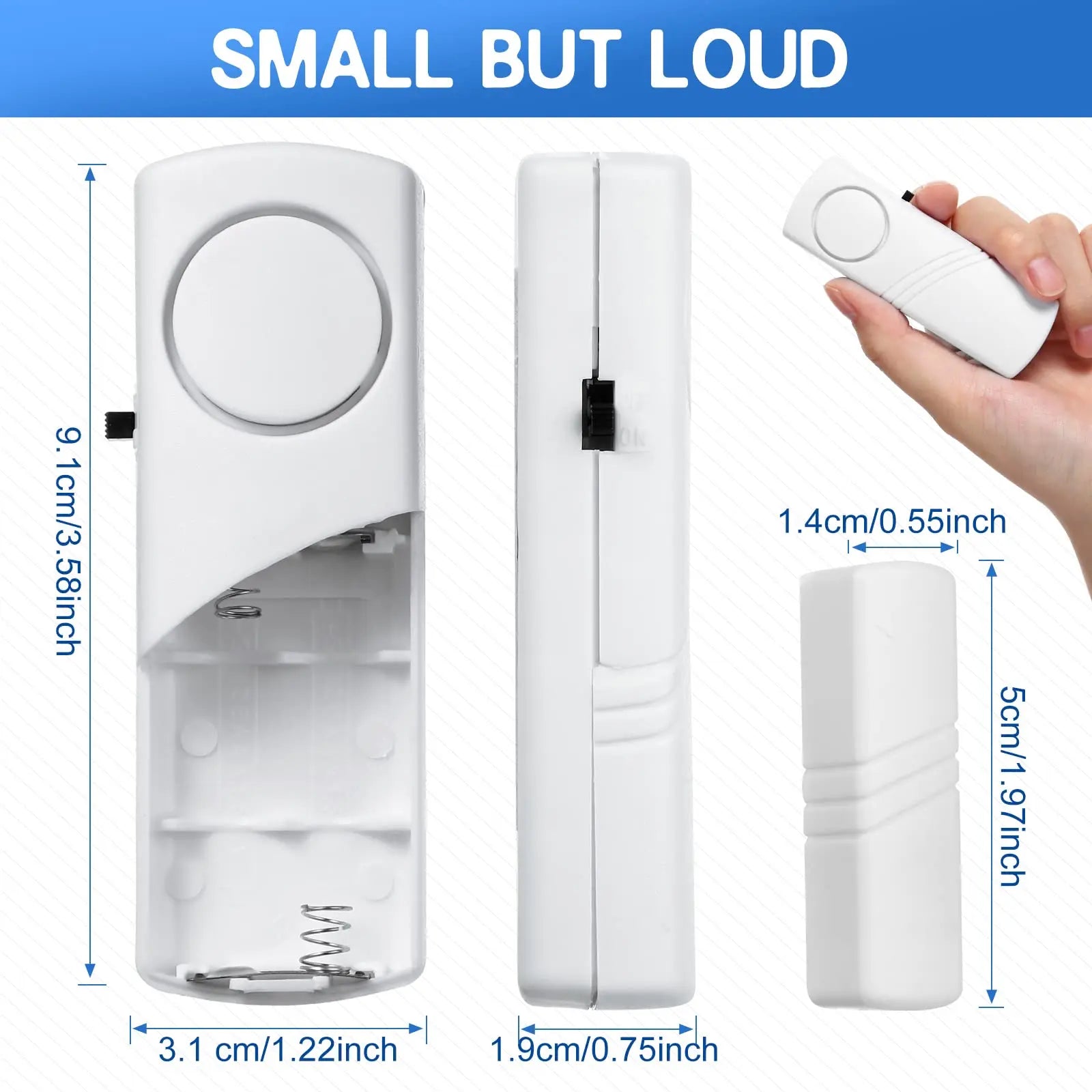Wireless Door Window Sensor Alarm 95dB Anti-Theft Contact