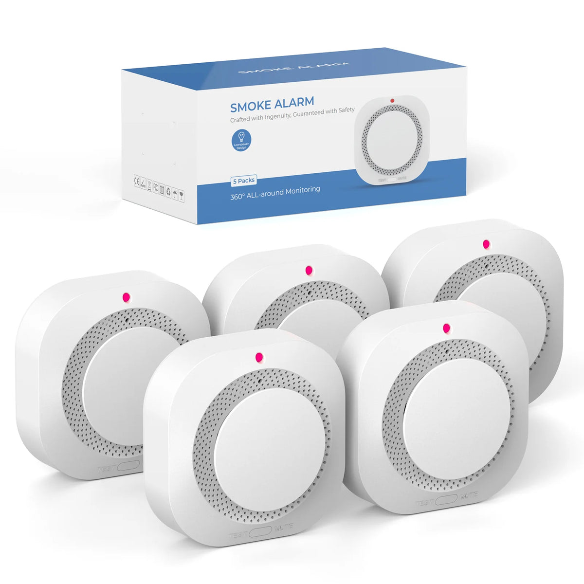 Smart WiFi Smoke Detector with App Alert