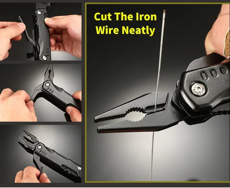 Hammer, Wrench and Pliers Multitool with Sheath