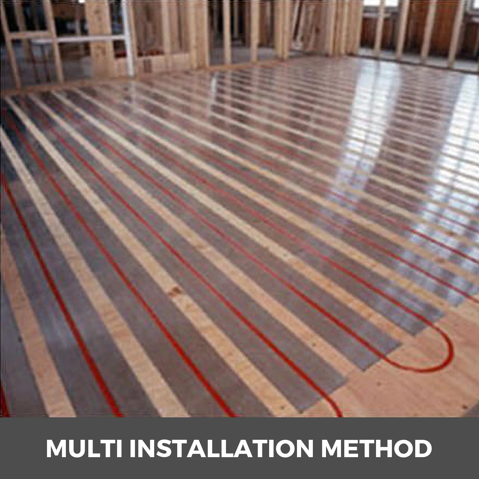 4FT Aluminum Heat Transfer Plates for 1/2" PEX Radiant Floor Heating