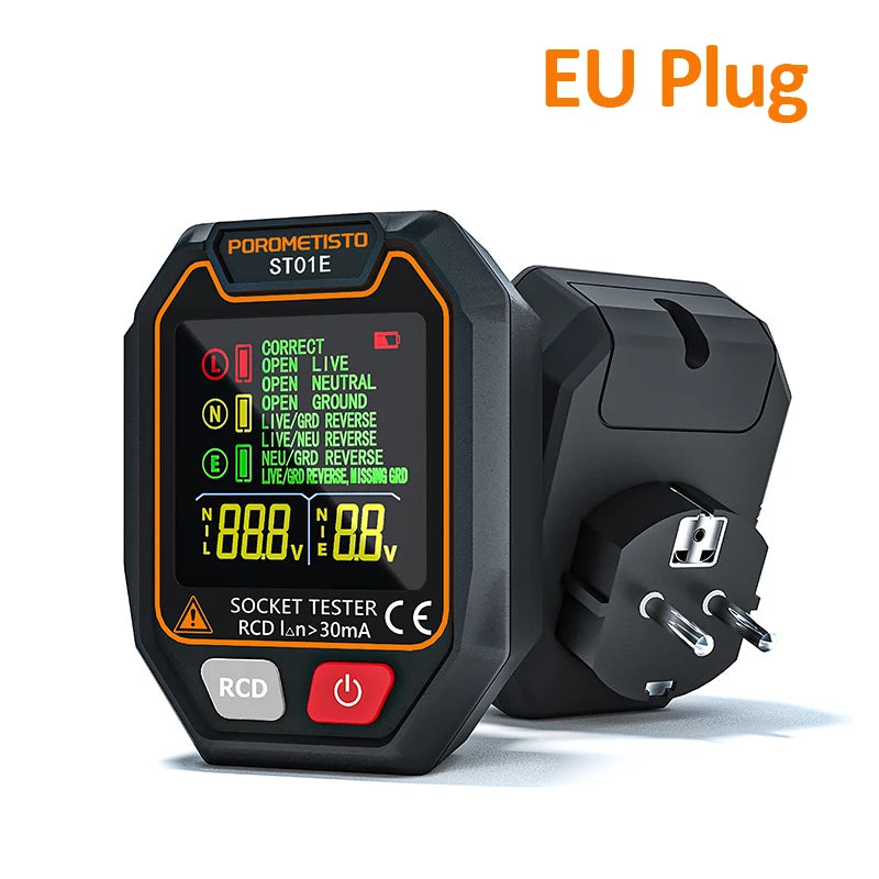 ST01 Digital Socket Tester - Plug Options