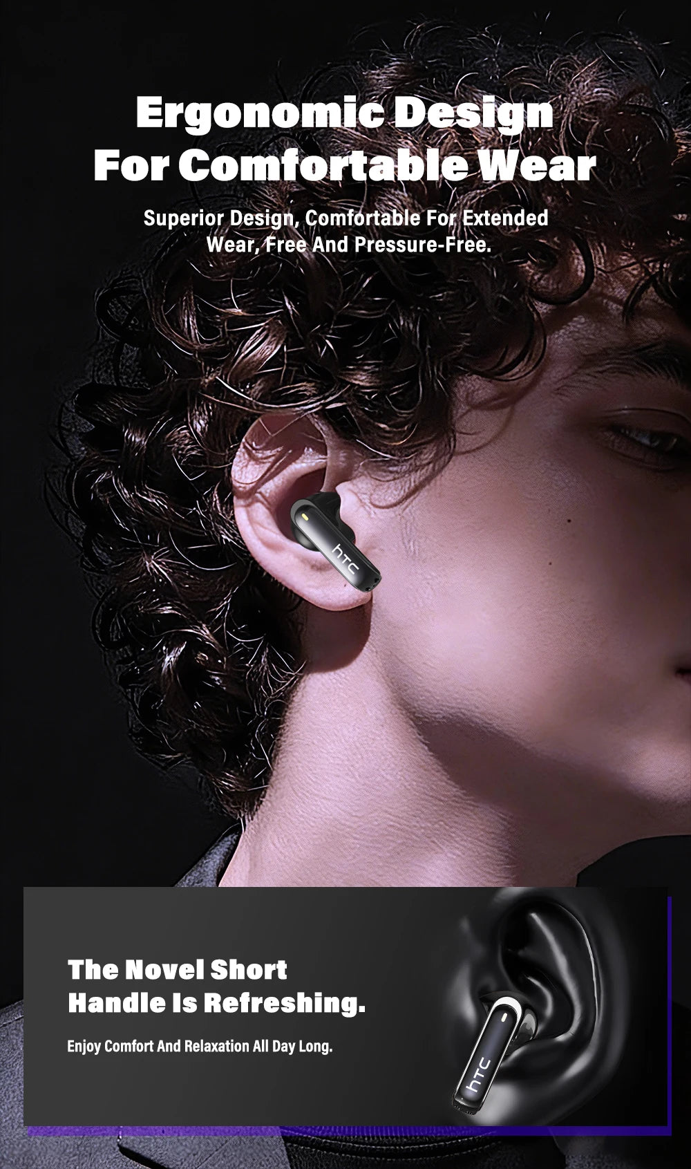 Wireless Bluetooth Earbuds with AI Translator and LCD Display