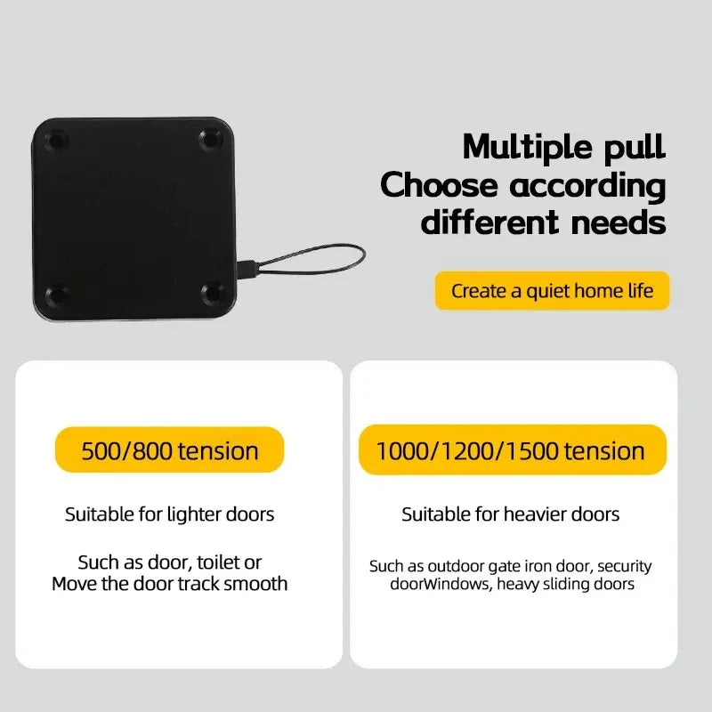 Cerrador de puerta con cordón - Opciones de fuerza de tracción