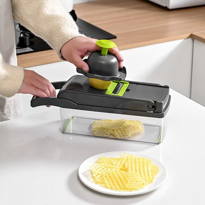 Vegetable Slicer Set with Catch Basket