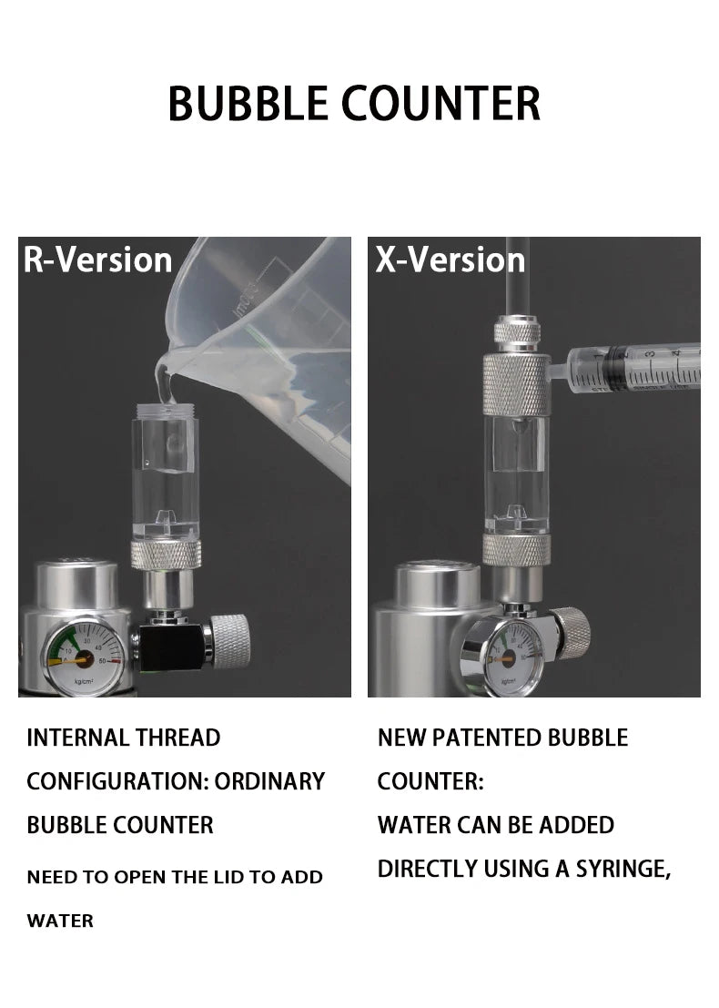 Stainless Steel Aquarium CO₂ Generator Kit — 1 L or 2 L