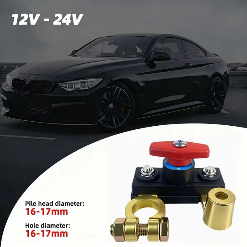 Car Battery Cut Off Switch Disconnect Automatic Circuit Breaker Anti-Leakage Switch Isolator For Cars Truck 12V/24V  ﻿