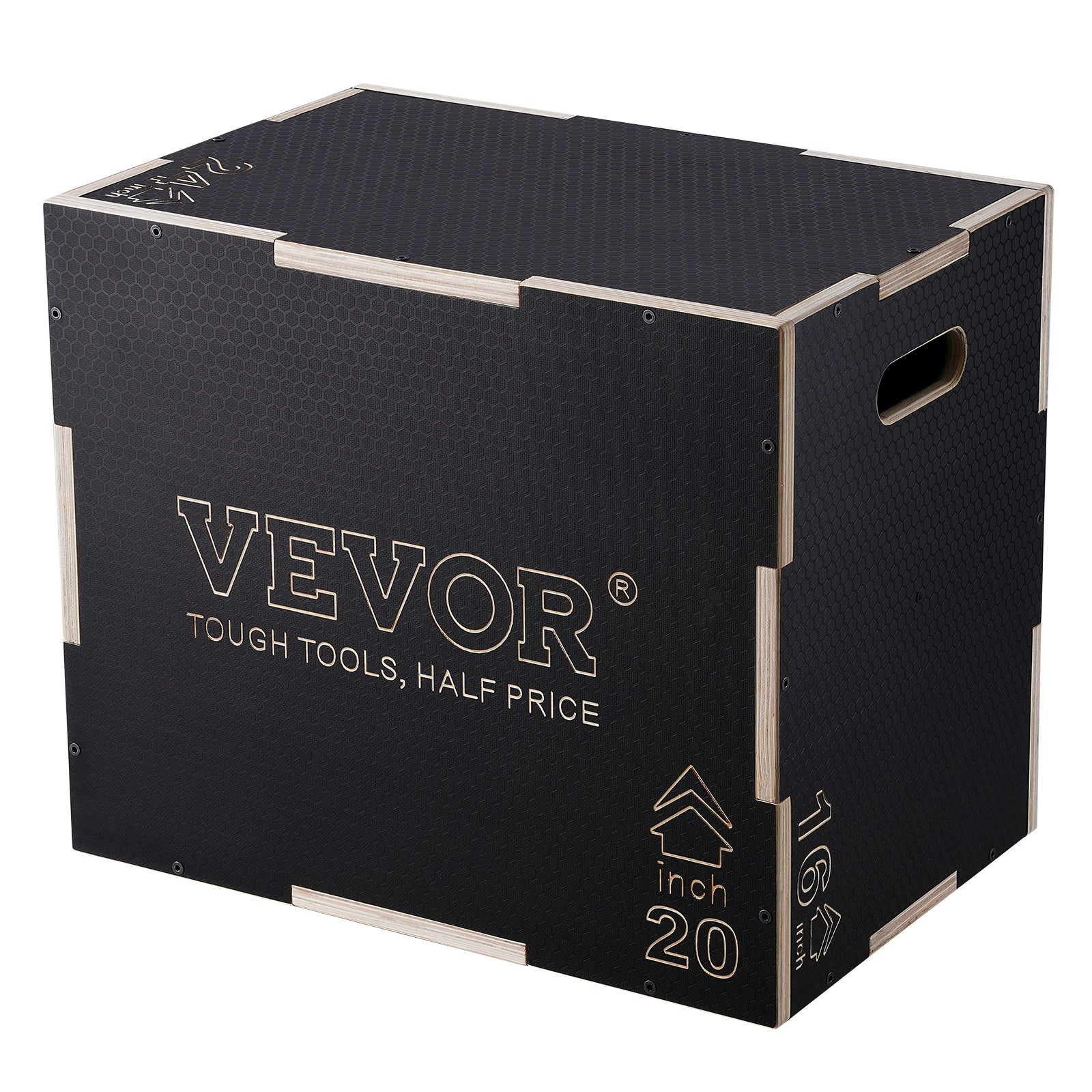 Caja de salto pliométrica de madera 3 en 1 con alturas de 16", 20" y 24"