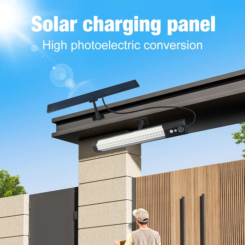 Éclairage solaire à 158 LED avec télécommande