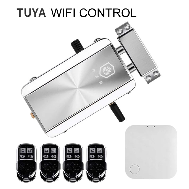 Tuya/TTlock Remote Control Door Lock Bluetooth Wireless Smart Lock Deadbolt Lock Electronic Keyless Invisible Lock