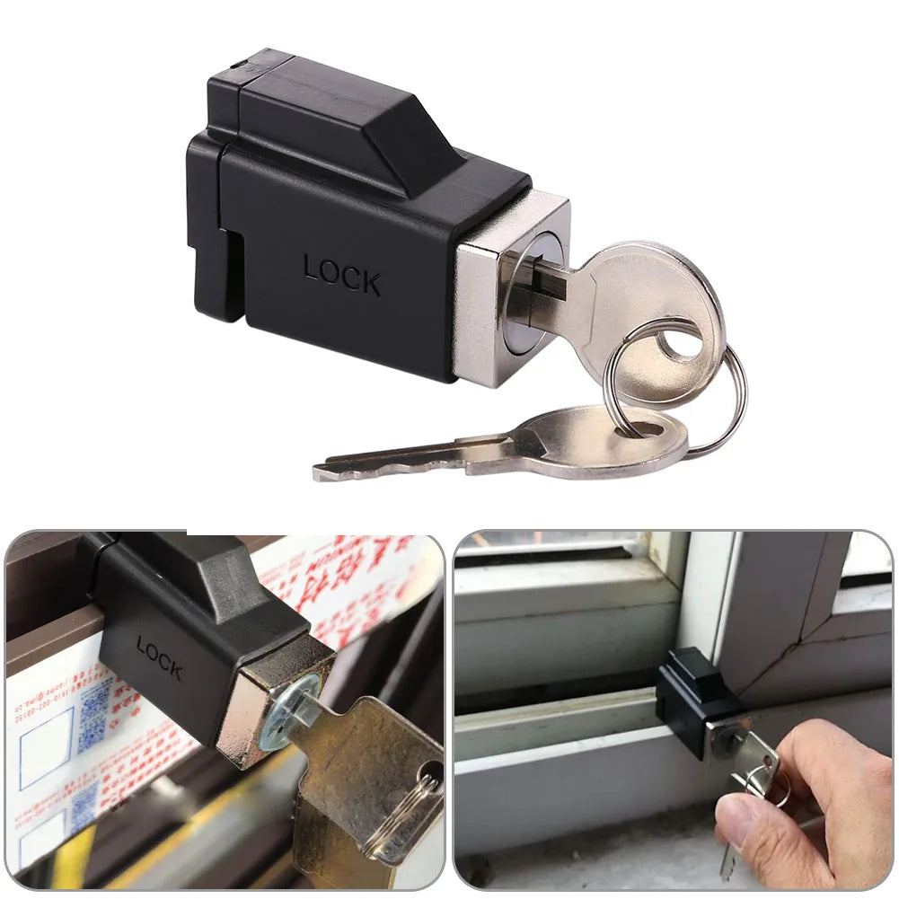 Aluminium Alloy Sliding Window Restrictor Lock with 2 Keys