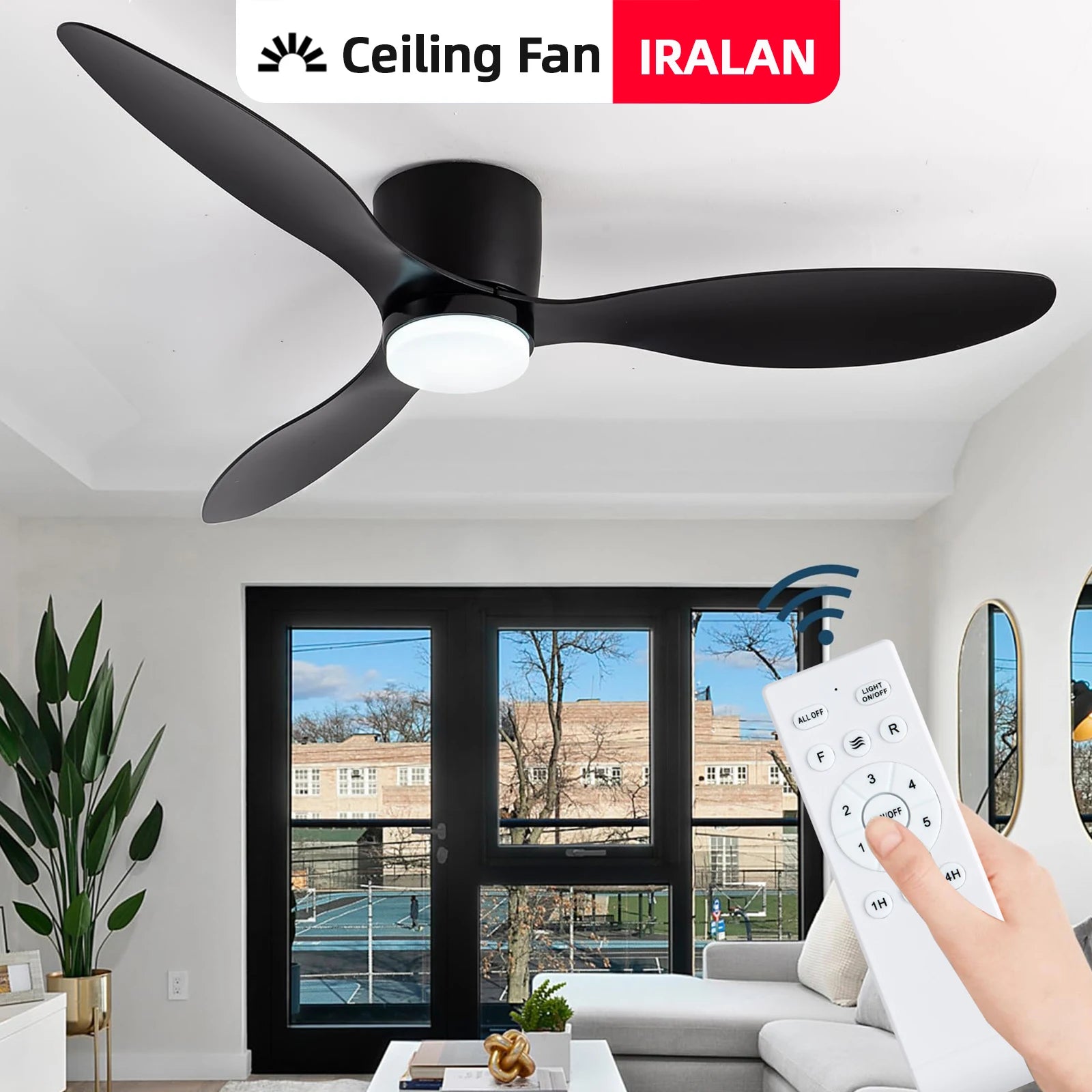 Ceiling Fan with Light and High-Airflow LED for Modern Living Spaces