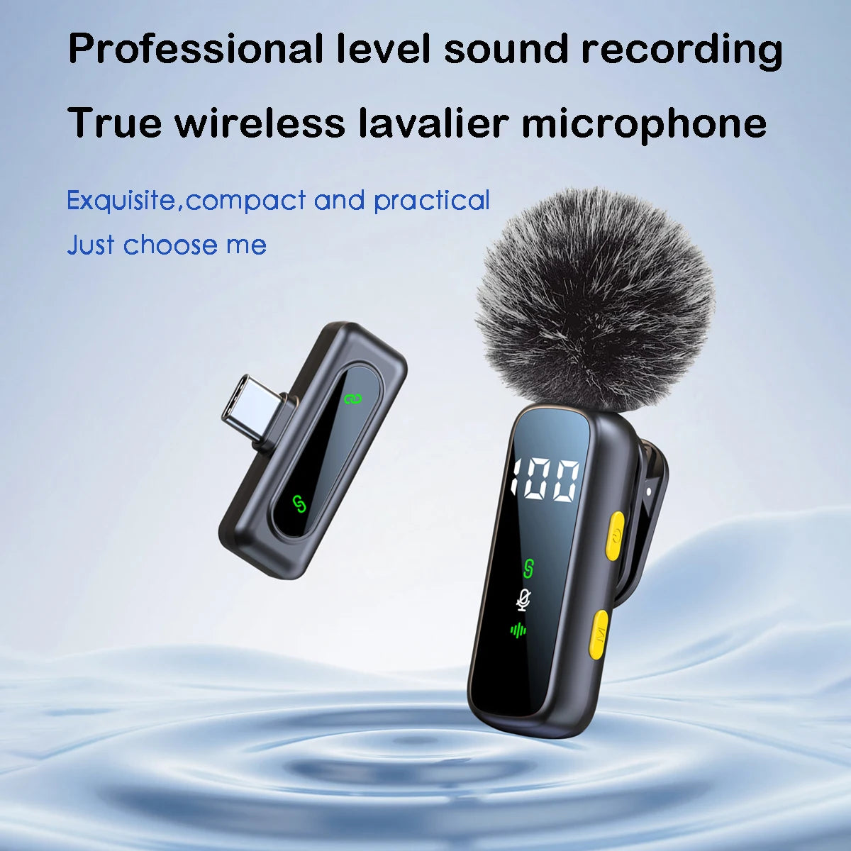 Wireless Lavalier Microphone for USB-C Devices