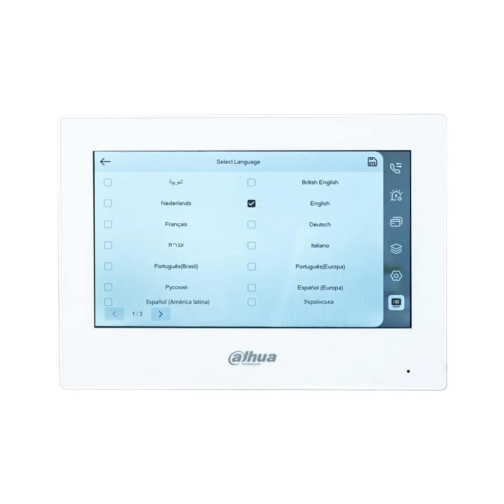 Moniteur d’interphone vidéo intérieur PoE 7 pouces – VTH2621GW-P