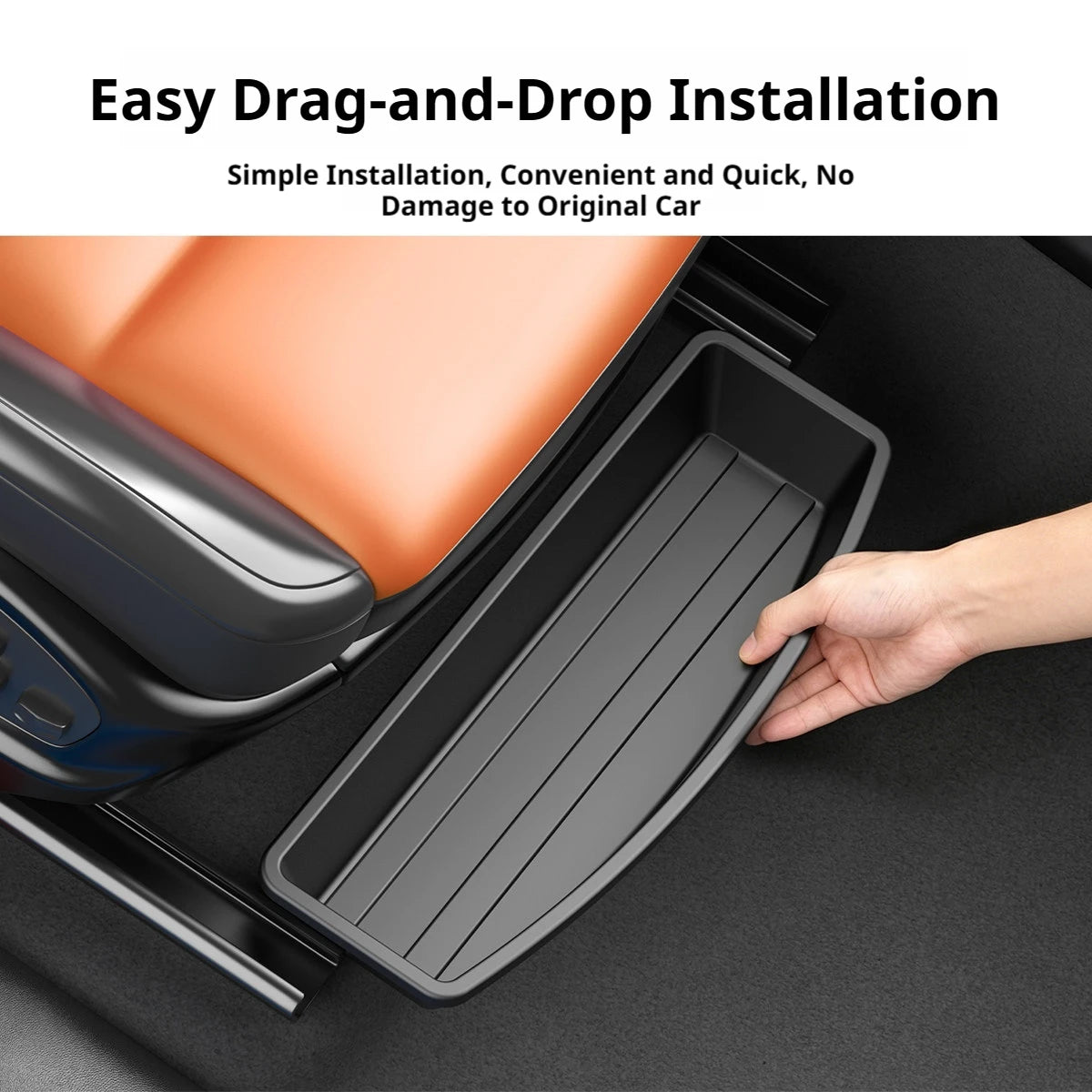 SEAMETAL Under Seat Storage Box Universal Car Seat Bottom Organizer Box Removable Storage Box Gadget Case Universal Accessories