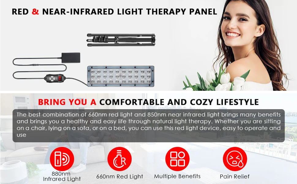 LED Red Light Healthcare Lamp For Full Body Face Near Infrared Light sauna for Joint Muscle Relieve Beauty Health Gadget 