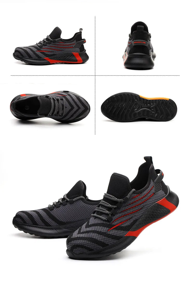 Men Work Safety Shoes Anti-puncture Working Sneakers Male Indestructible Work Shoes Men Boots Lightweight Men Shoes Safety Boots 