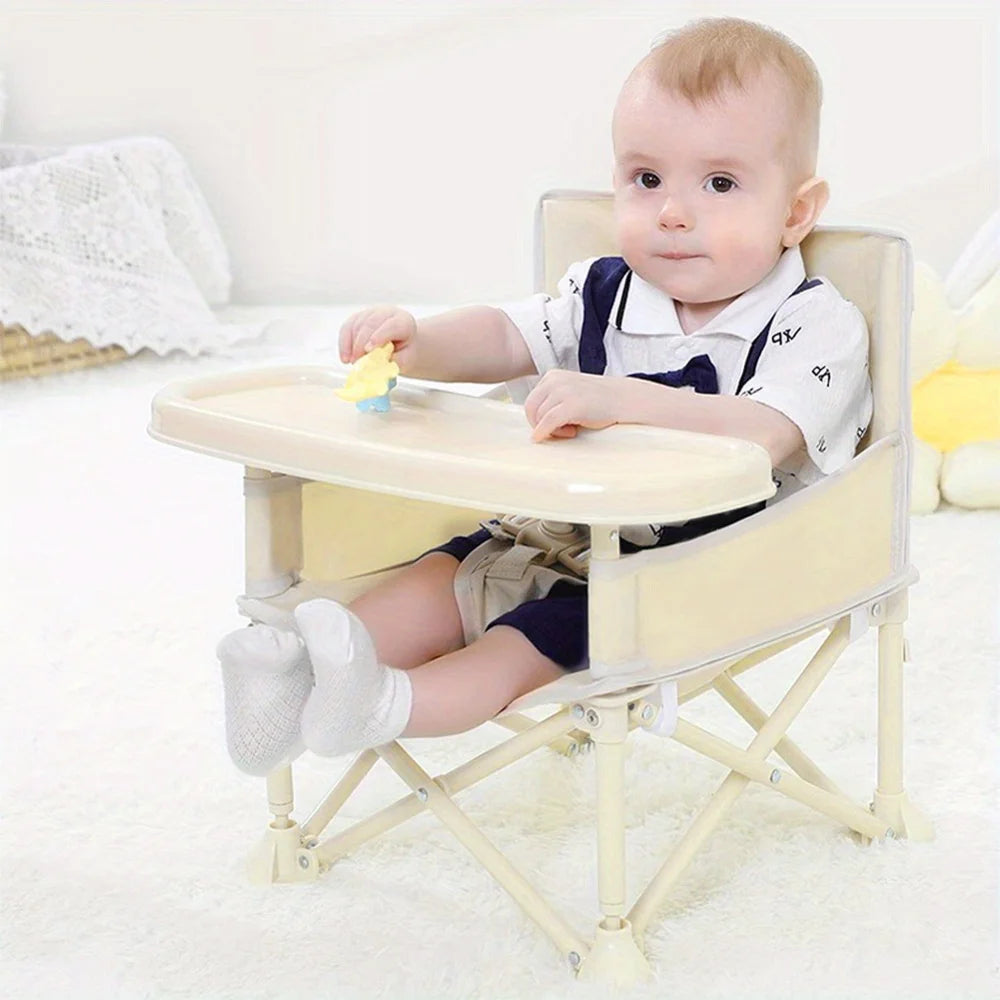 Stylish & Durable Baby High Chair with Adjustable Footrest and Detachable Cushion