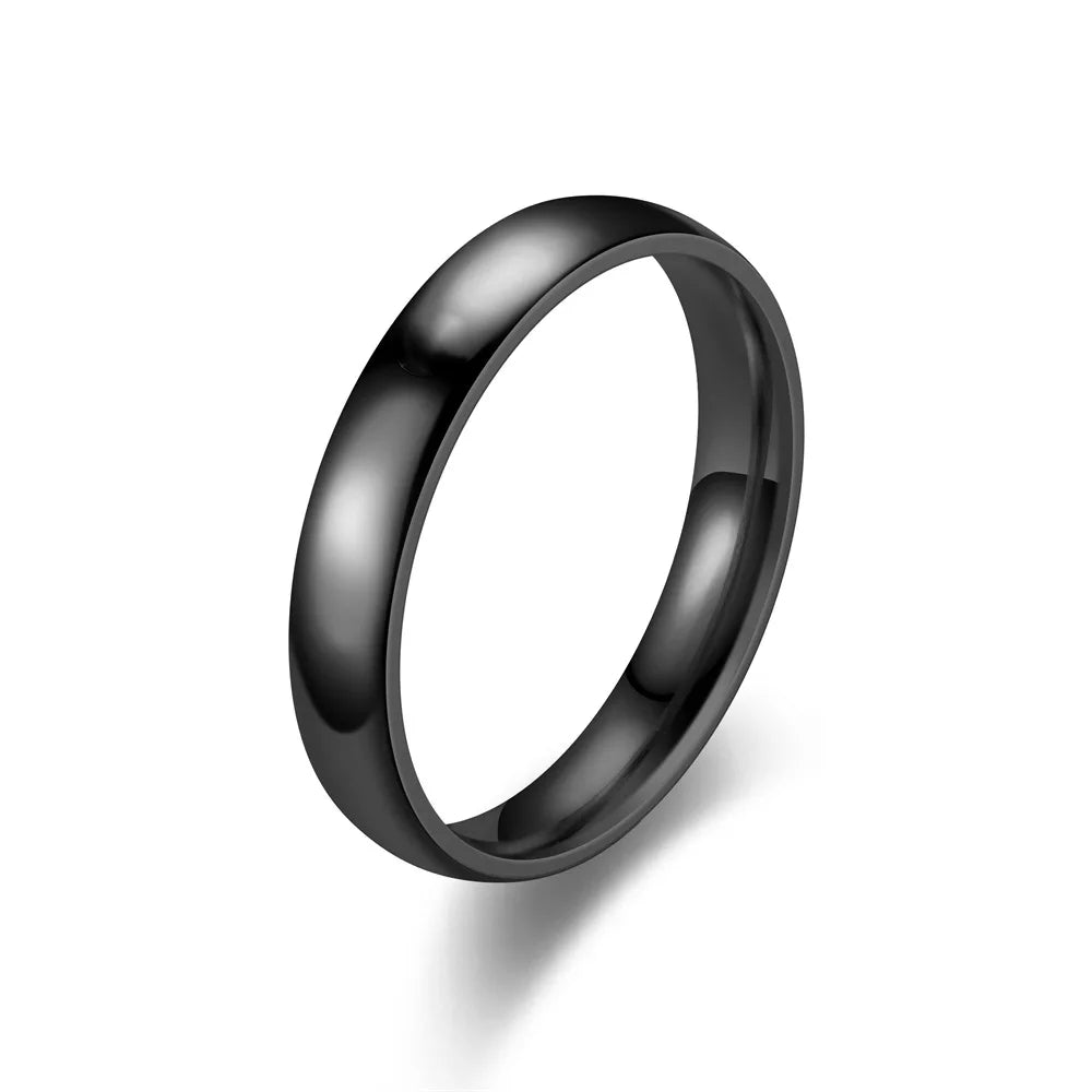 Stainless Steel Black Matte Ring for Men and Women