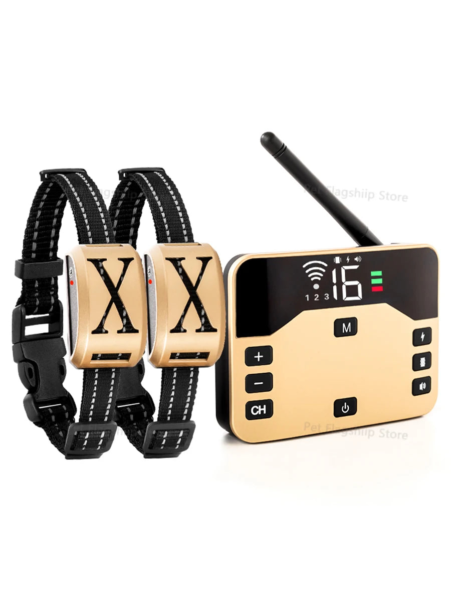 2-in-1 Wireless Dog Fence & Training Collar with Remote Control