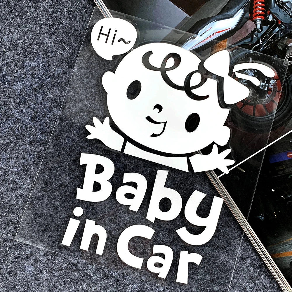 Αυτοκόλλητο Baby in Car με αντανακλαστικό ή ουράνιο τόξο – Σχέδια επιλογών