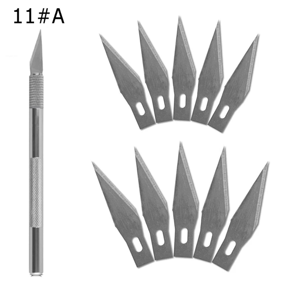 Cuchillo para manualidades de metal: opciones de mango y kit