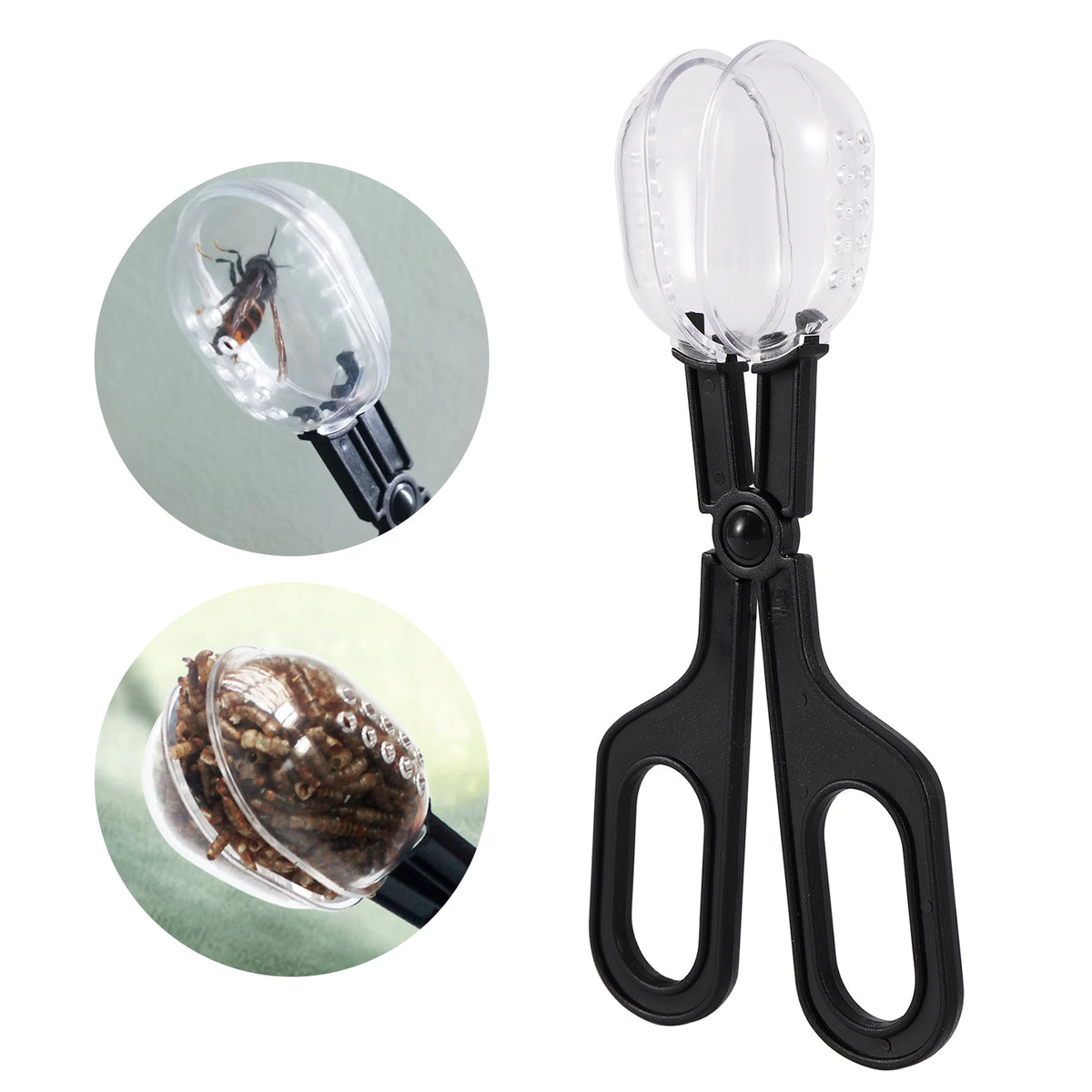 Transparent Insect Catching Clip with Scissor Handles