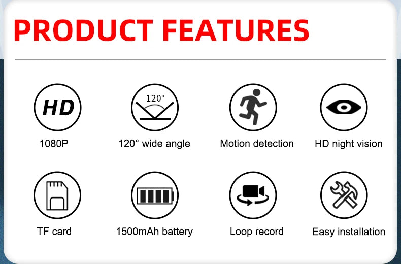 1080P HD Mini Camera  Small Digital Video Recorder Portable Cameras Motion Detection 10Hours Hide DVR Camcorders No Wifi Cam