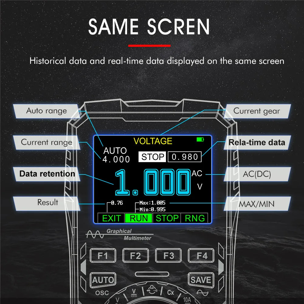 Oscilloscope multimètre portable ET2010A