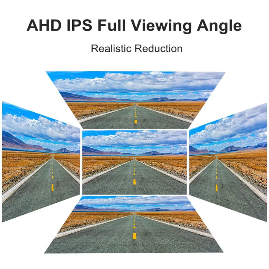 DIYSECUR 9-Zoll AHD IPS LCD HD Monitor Rückfahrbildschirm Auto Monitor Max Unterstützung 1080P AHD CVBS Auto-Kamera 4PIN Videoeingang
