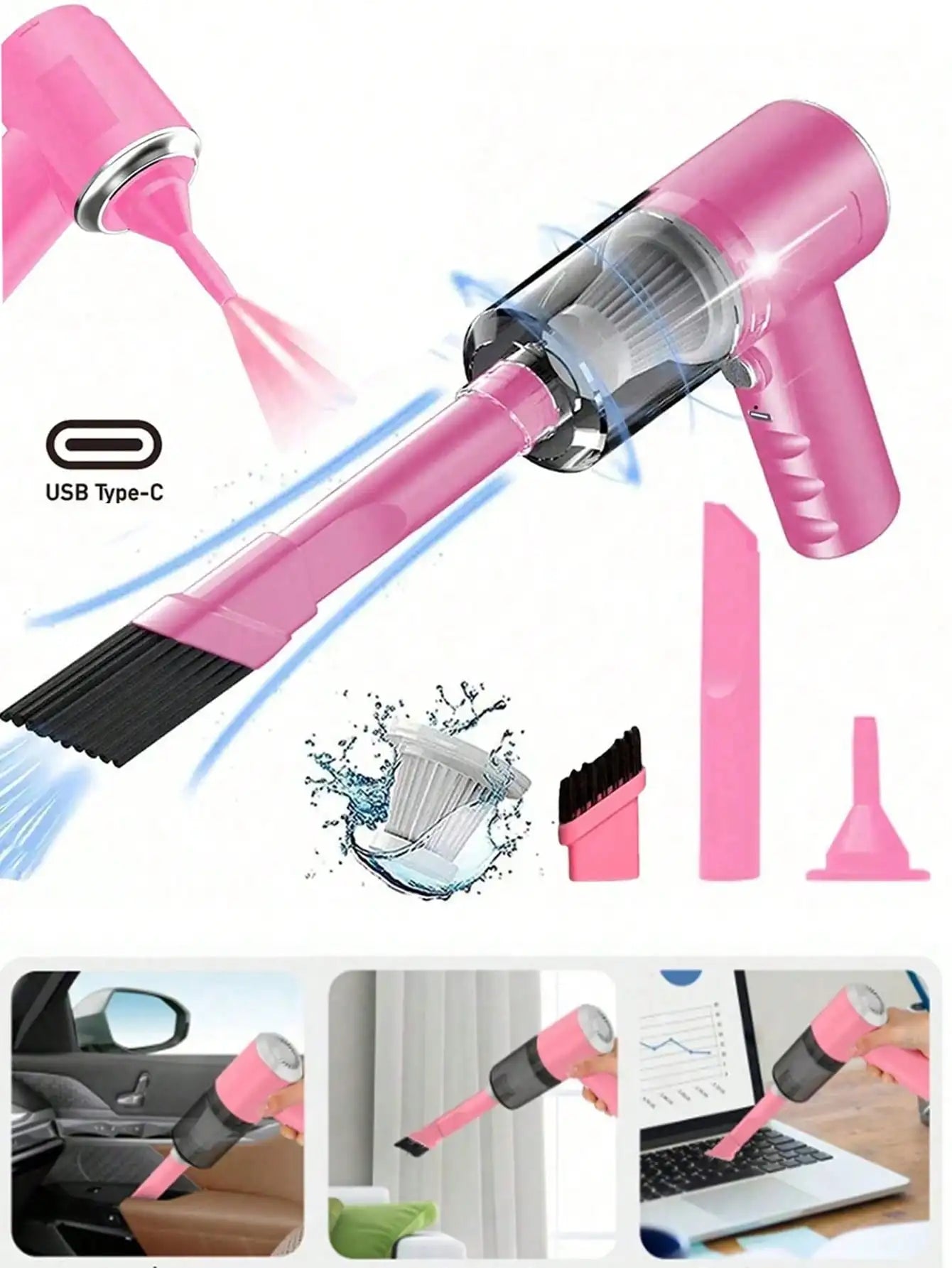 Cordless Handheld Vacuum Cleaner for Car, Home and Pet Hair