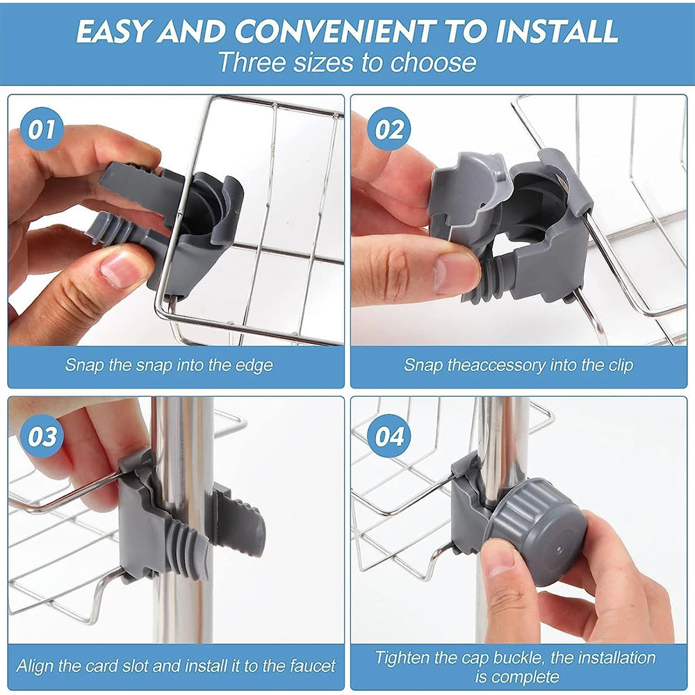 Faucet-Mounted Sink Storage Rack