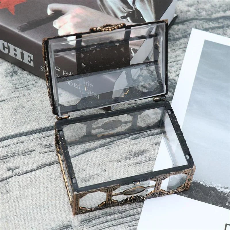 Plastic Transparent Pirate Treasure Box Crystal Gem Jewelry Box Storage Organizer Chest Treasure for Jewelry Gem Trinket Box 