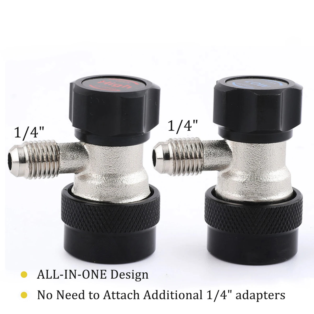 Car AC Quick Couplers, R134a or R1234yf Options