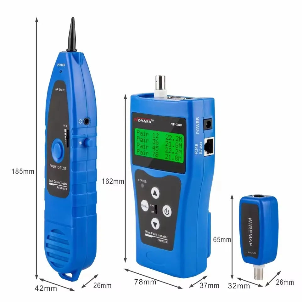 NF-388 Cable Tester with 8 Remote Identifiers