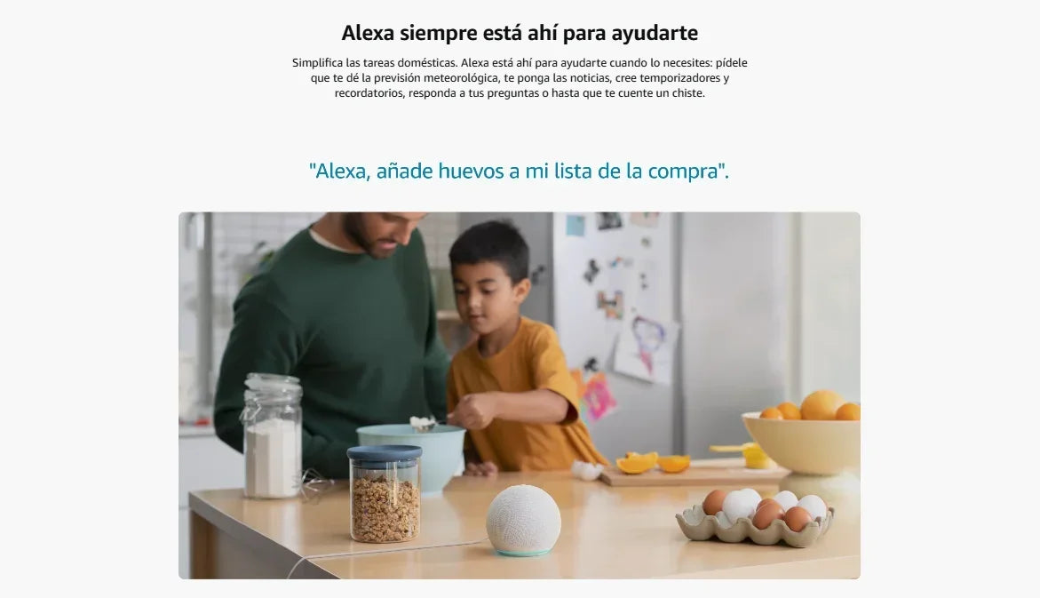 Coluna inteligente Wi-Fi compacta com botão de desligar o microfone